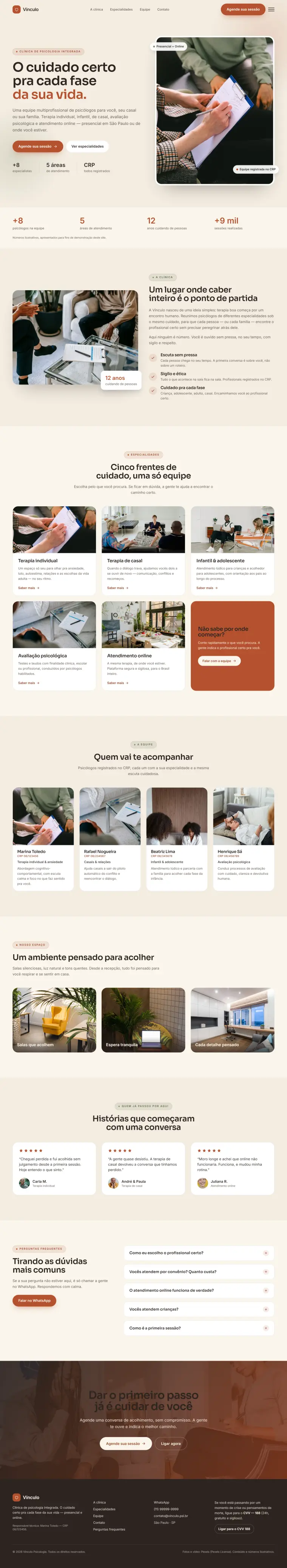 Site de Psicologia — Vínculo